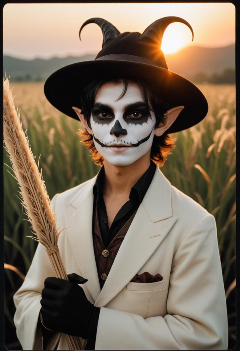 00456-1642572627-breathtaking photograph, Cream grass, Extreme Guatemalan (Male [Necromancer_Pixie_4]_1.3) with a Bat, he has Tangible eyebrows a.png